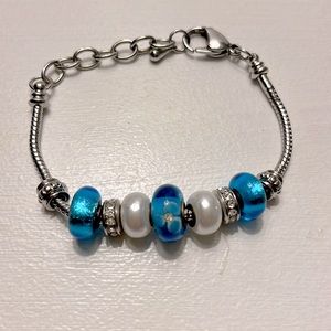 Blue flower Pandora Bracelet 🦋